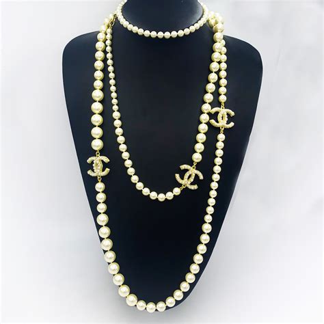 chanel necklace long|chanel pearl necklace price list.